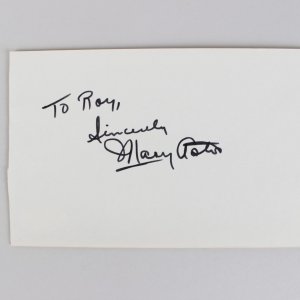 Actress - Mary Astor Signed 4x6 Cut (JSA)