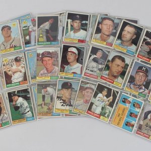 1961 Topps Baseball Signed Card Lot (99)- Warren Spahn, Bill Virdon, Luis Arroyo etc.