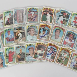 1972 Topps Baseball Signed Card Lot (99) – Lou Brock, Joe Torre, Gaylord Perry etc.