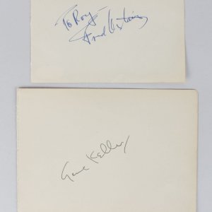 Fred Astaire & Gene Kelly Signed Vintage Album Page Cuts (JSA COA)