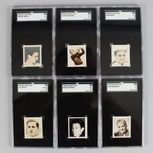1948 Kelloggs Pep Star Sports Stars Graded Cards - (6) Lot Bob Waterfield, Sam Snead, George Mikan, Lou Groza etc.