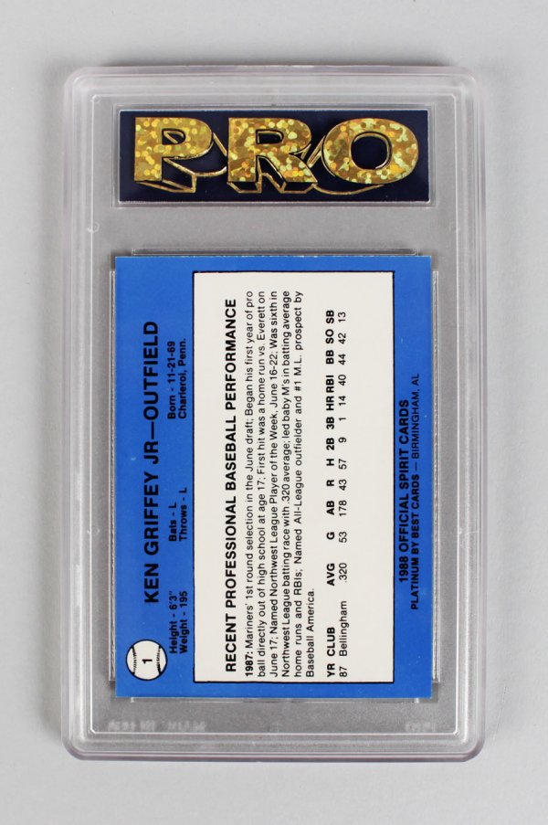 1988 Best Platinum San Bernardino Spirit Ken Griffey Jr Rookie 