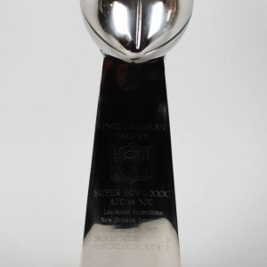 Green Bay Packers - Brett Farve Super Bowl XXXI Replica Trophy (JSA COA)
