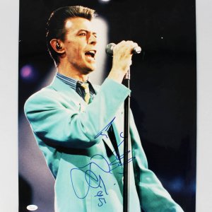 David Bowie Signed 16x20 Concert Photo Inscribed "95" (JSA Full LOA)