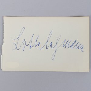 From Russia with Love - Lotte Lenya Signed 4x6 Vintage Cut- COA JSA