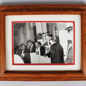 The Greatest of All Time! - Muhammad Ali Signed 8x10 Wire Photo- JSA Full LOA