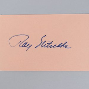Green Bay Packers -HOF'er- Ray Nitschke Signed 3x5 Index Card - COA JSA