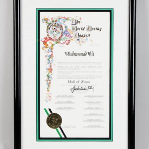 Muhammad Ali - World Boxing Council Hall of Fame Document 16x24 Display