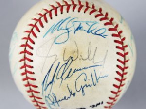 1986 Oakland A's Team Signed Baseball - 16 Sigs. - COA
