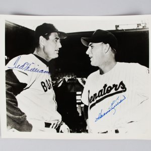 Ted Williams & Harmon Killebrew Signed Opening Day Photo - PSA/DNA & JSA