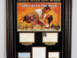 Gone With The Wind Cast Signed Display (Vintage Album Pages) COA JSA