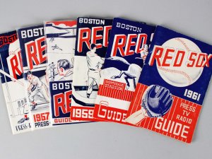 1956-1961 Boston Red Sox Press, TV, Radio Guide Lot (6)
