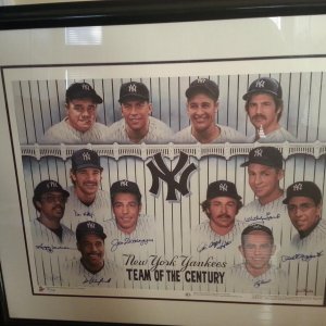 yankees signed print