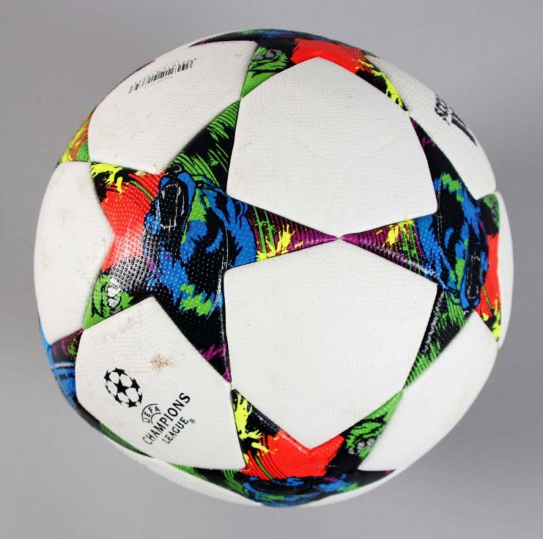 A UEFA Champions League SemiFinal GameUsed Soccer Ball. FC Barcelona v FC Bayern München. May
