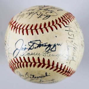 1951 yankees team signed ball