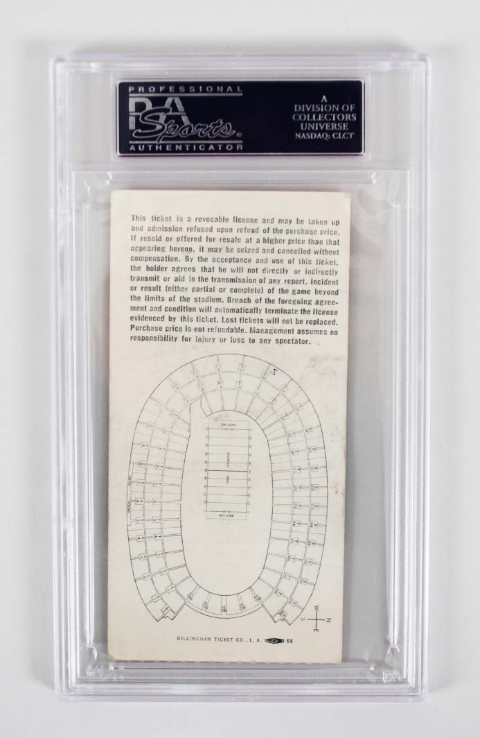 1967 Super Bowl I Ticket Stub Packers vs. Chiefs (PSA Grade 2