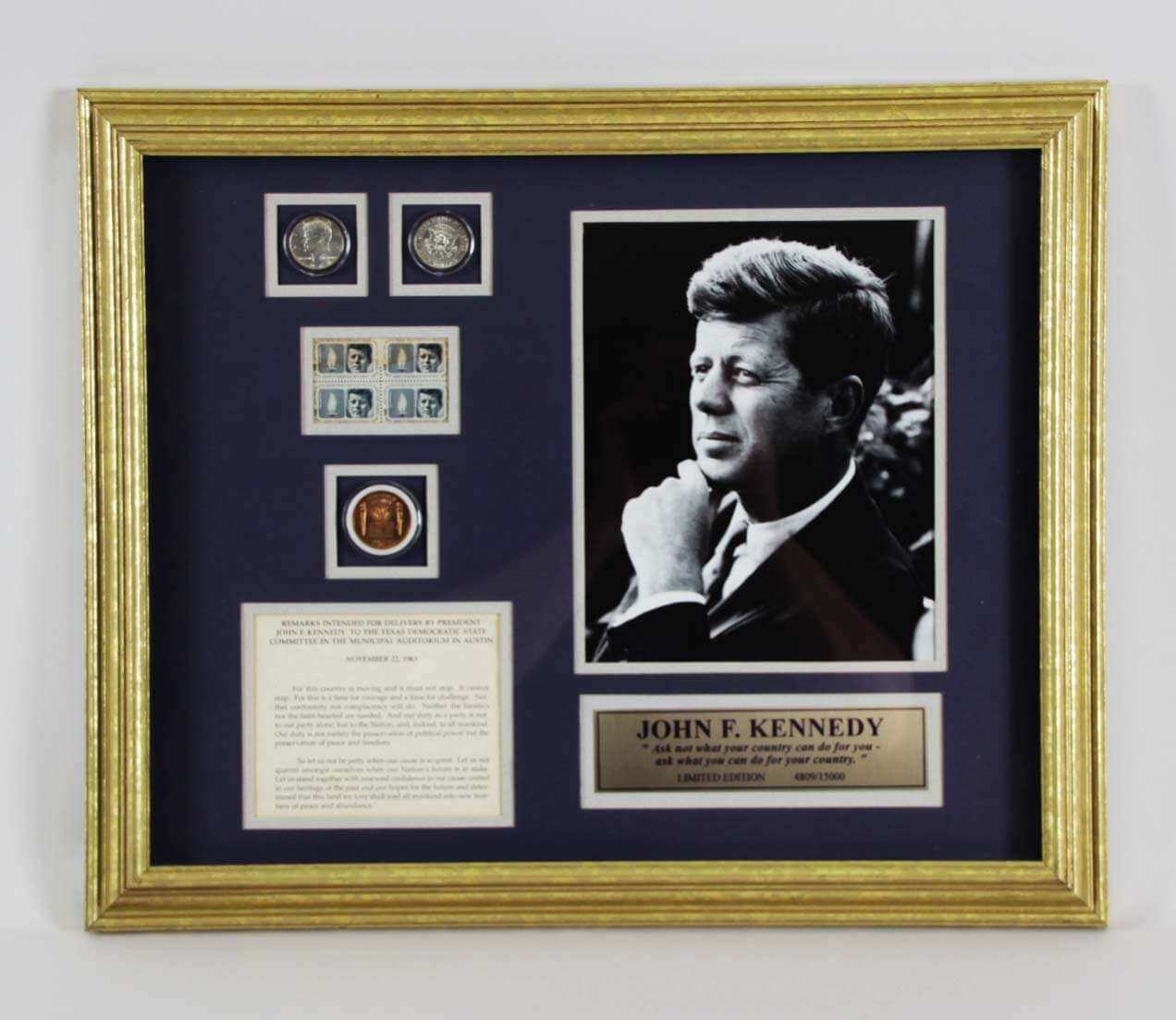 JOHN F KENNEDY Framed COLLECTION Memorabilia Expert