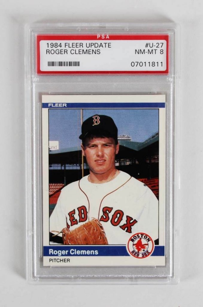 1984 Fleer Update Roger Clemens Graded Rookie Card PSA