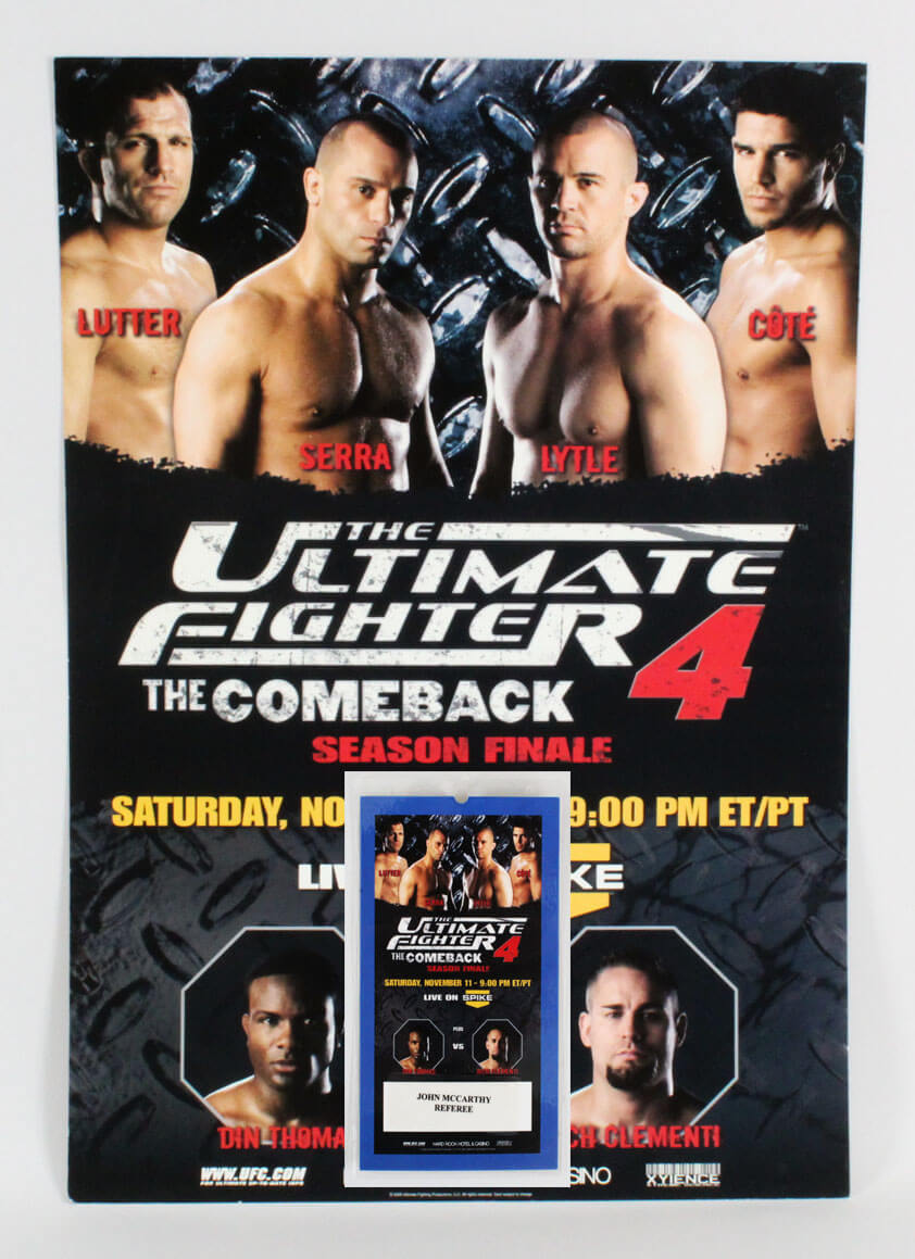 The Ultimate Fighter On-Site Poster W/ Credentials
