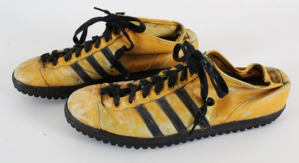 L.C. Greenwood Game-Worn Gold Shoes Steelers - Memorabilia Expert