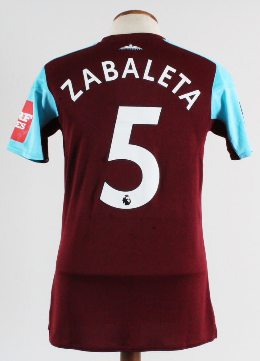 2017 18 Pablo Zabaleta Game Worn Jersey West Ham United F C Memorabilia Expert