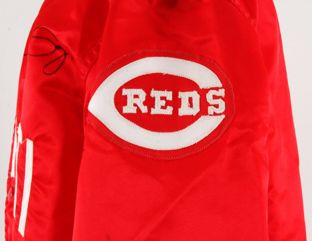 Cincinnati Reds Game-Worn Field Jacket Signed by Pete Rose COA 100% Authentic Team Grade: 11/20 