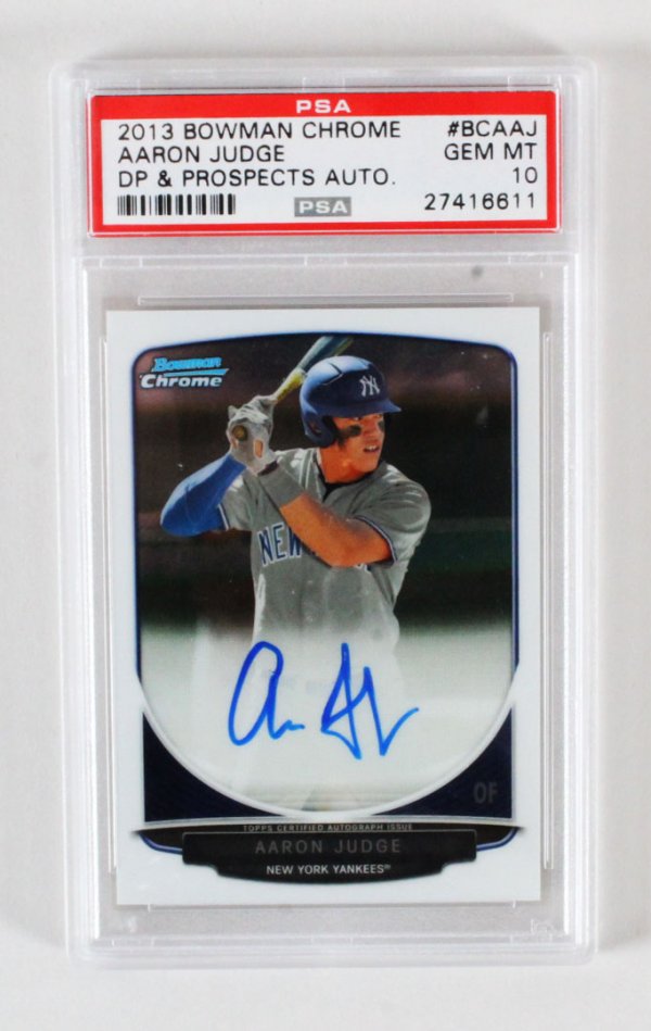 2013 Bowman Chrome Aaron Judge Rookie Card Signed Auto RC PSA Graded 