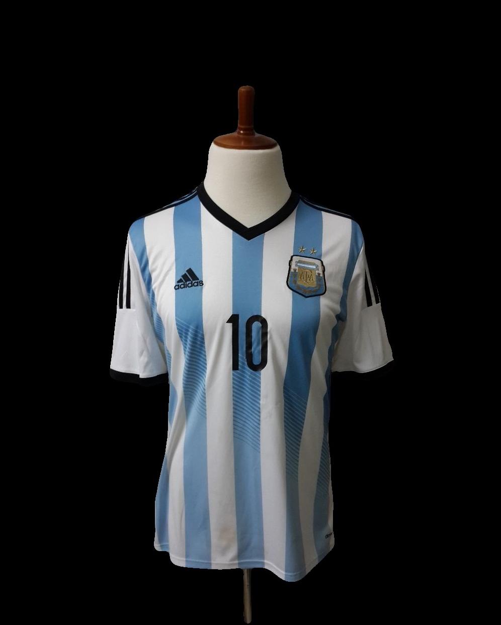 False Nein Argentina Home Vintage Shirt (MESSI 10)