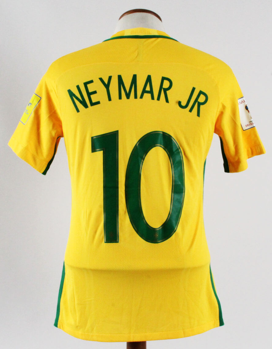 2018 Neymar Game-Worn Jersey Brazil â COA 100% Authentic Team; Provenance Letter â Memorabilia 