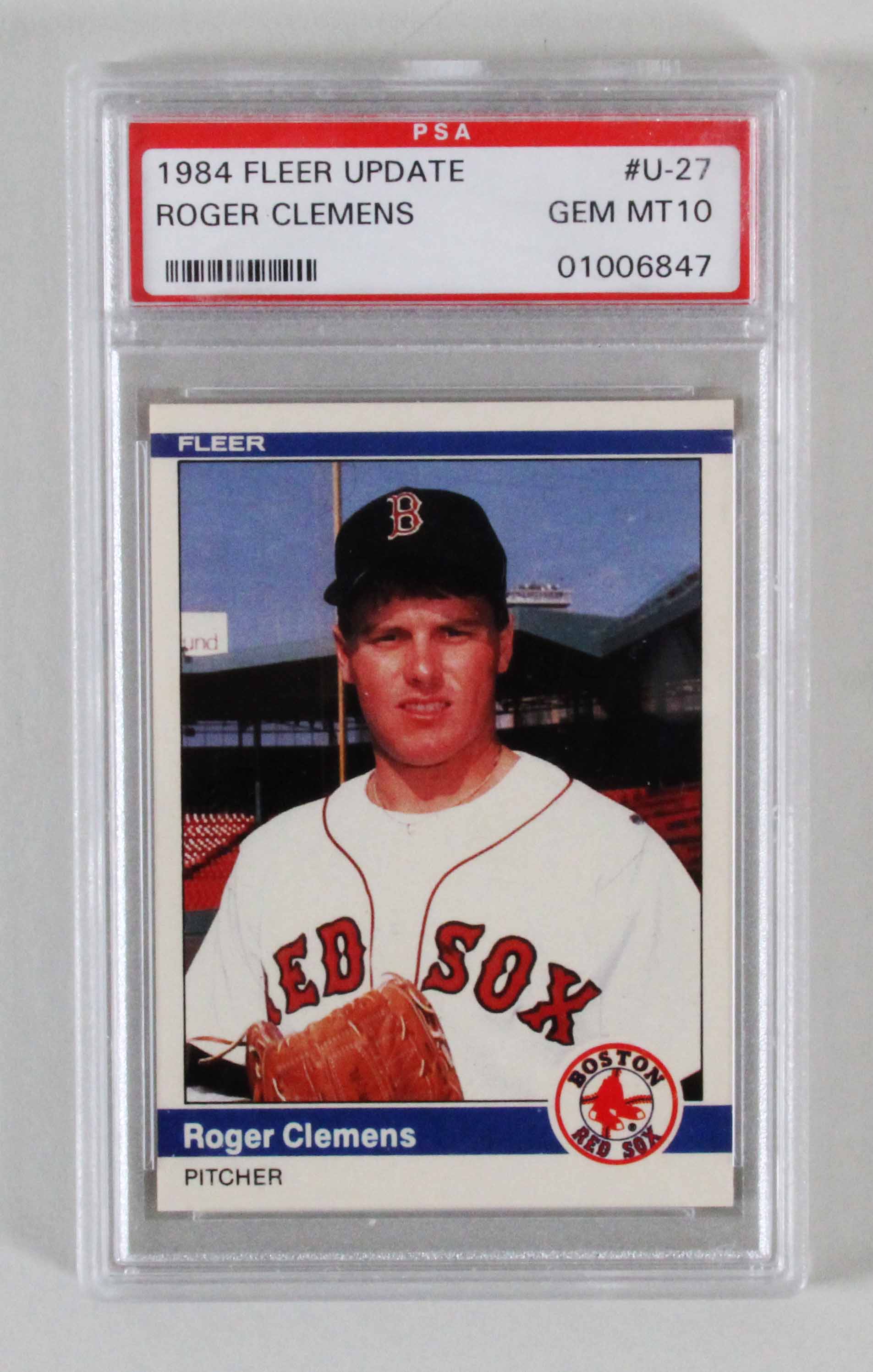 1984 Fleer Update Roger Clemens Graded RC Card U27 PSA
