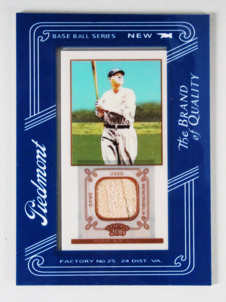 2009 Topps 206 Mini Babe Ruth Piedmont Card Bat Relic FR25