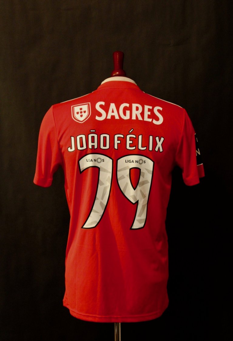 Joao Felix GameUsed 79 Benfica Home Shirt. 2018/19