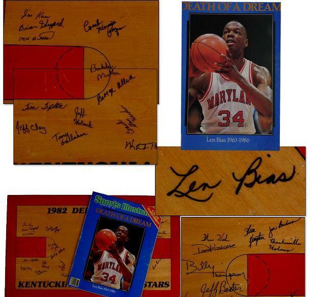 len bias autograph for sale
