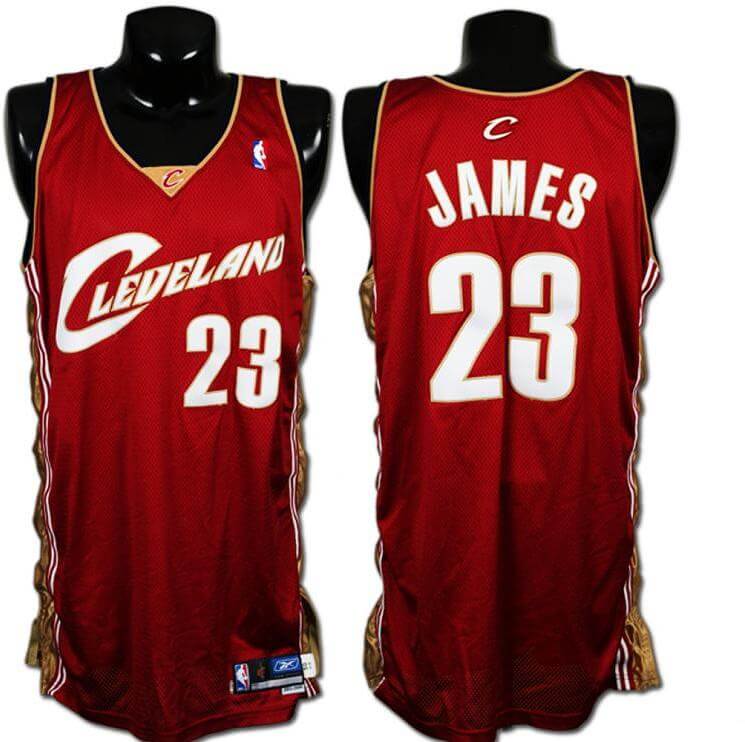 game worn lebron james jersey