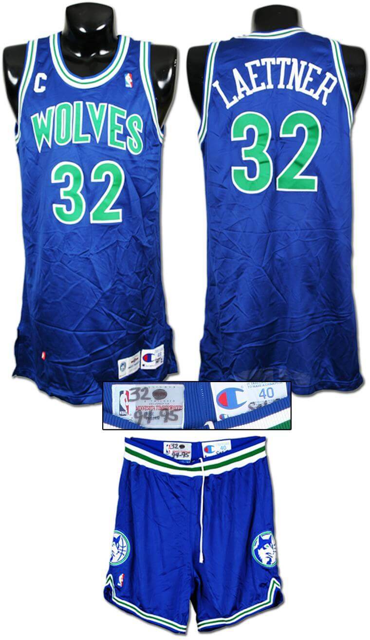 1994-95 Christian Laettner Game-Worn Timberwolves Complete Uniform