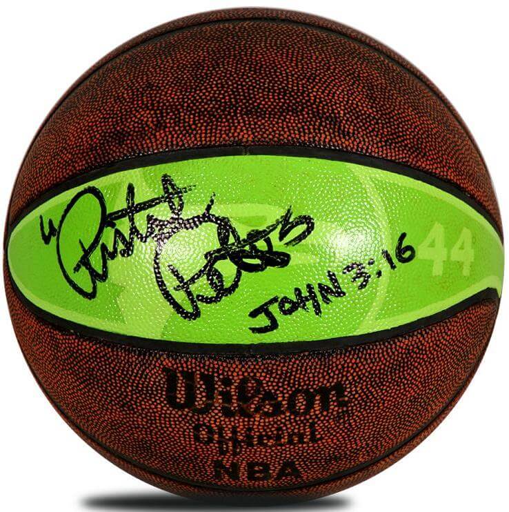 Pete Maravich Signed, Inscribed Game Used Official Wilson Kennedy