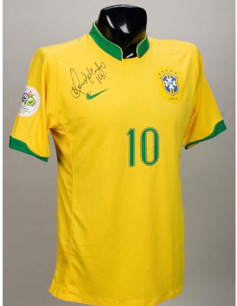Ronaldinho MatchIssued, Signed Brazil International Jersey