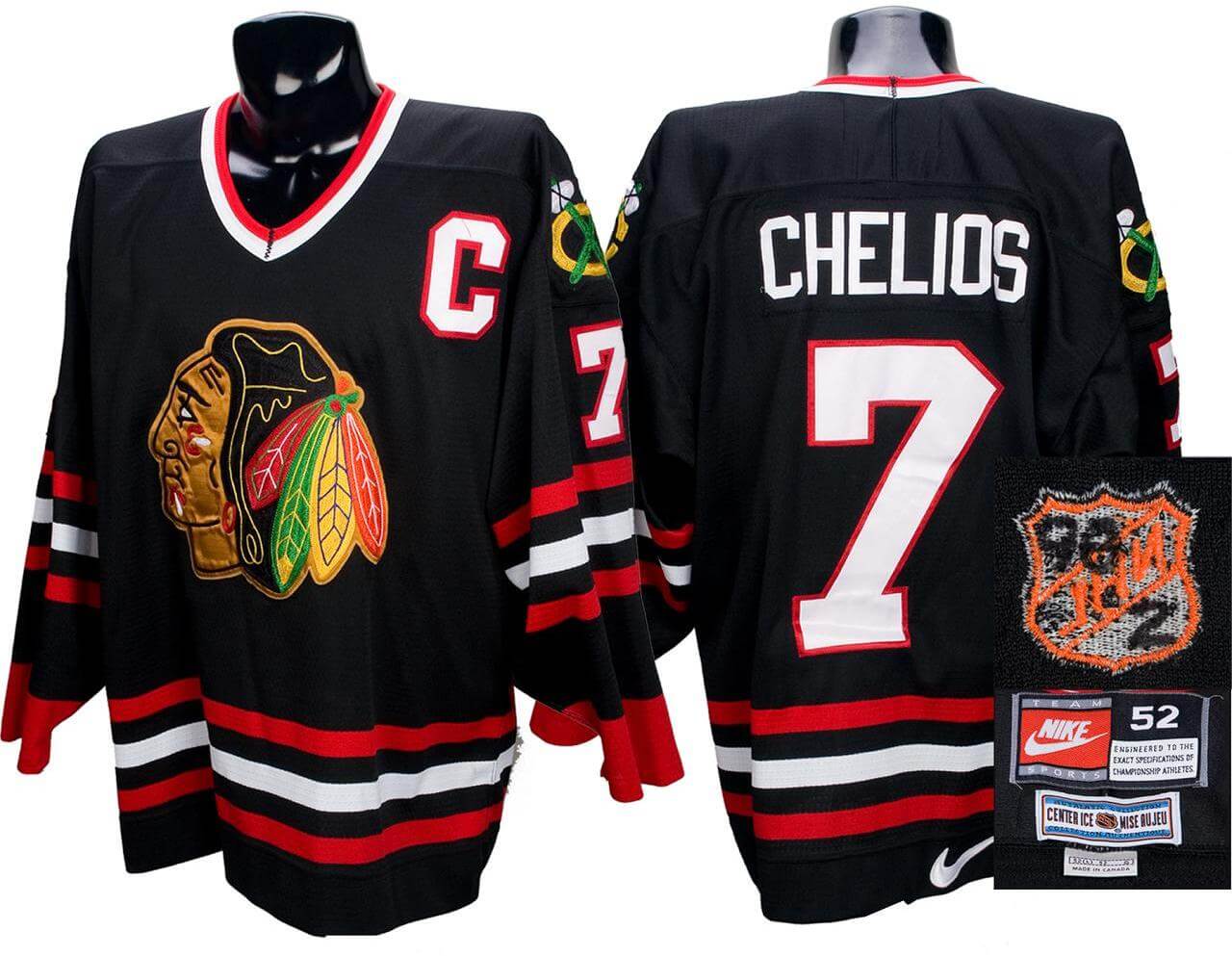 1998 Chris Chelios Game-Used Blackhawks Jersey