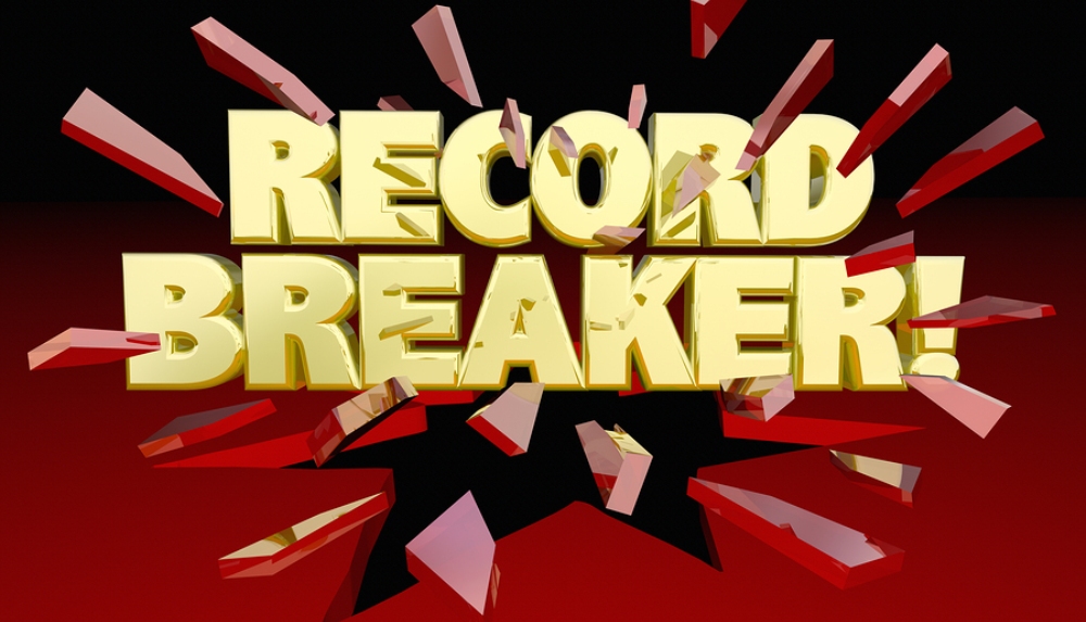 Record Breaker Words Breaking Through Glass Top Results 3d Illustration ID:196241059
