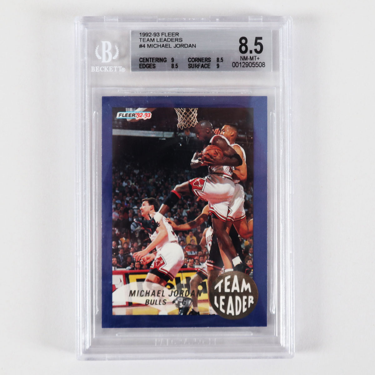 1992-93 Fleer Team Leaders Michael Jordan Graded Card #4