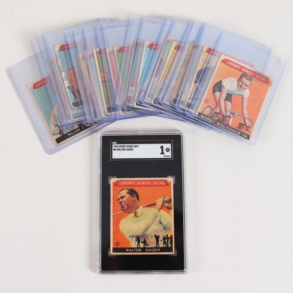 1933 Sport Kings Gum Card Lot 19 W Graded Walter Hagen SGC Barnebys