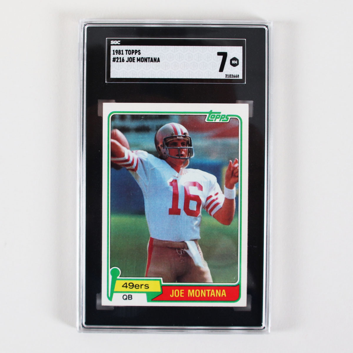joe montana rookie card graded 1981 Topps Joe Montana
